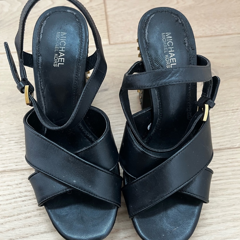 Michael Kors size 5 Black Strappy Heels